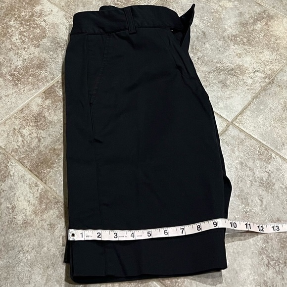 Adidas Stretch Mid Rise Bermuda Shorts Solid Black Size 4 Pockets Zip Closure - Picture 4 of 8